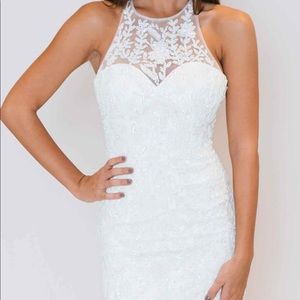 Sherri Hill Ivory Prom Dress